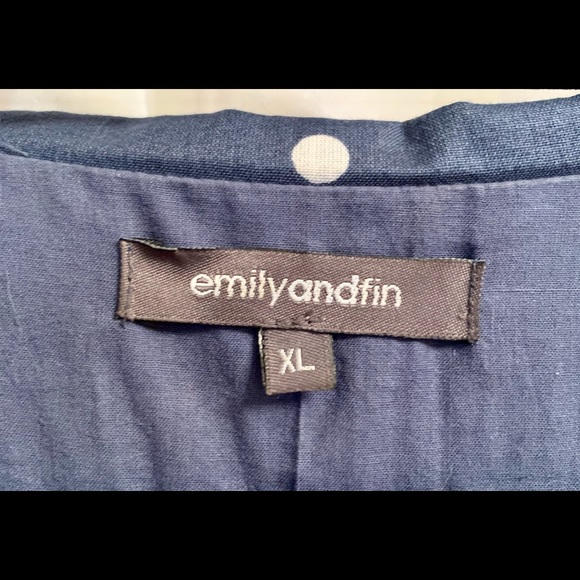 **One of a kind navy polka dot button dress** - Picture 10 of 11